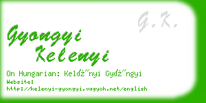 gyongyi kelenyi business card